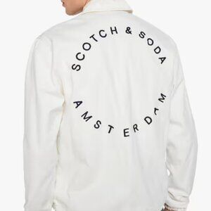 Scotch & Soda Amsterdam Signature Jacket White & Blue Large White Denim XXL